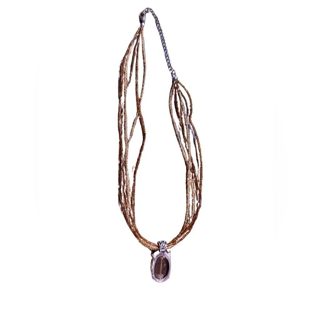 Brown & Tan Necklace 🟤 (Used - Good Condition) ✨